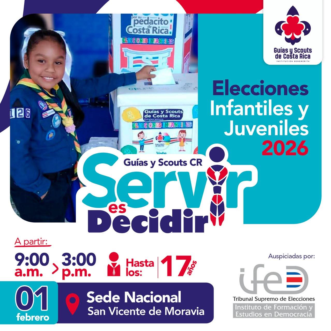 Guías y Scouts abre urnas infantiles y juveniles para que  niños, niñas y jóvenes de 3 a 17 años ejerzan el voto simbólico